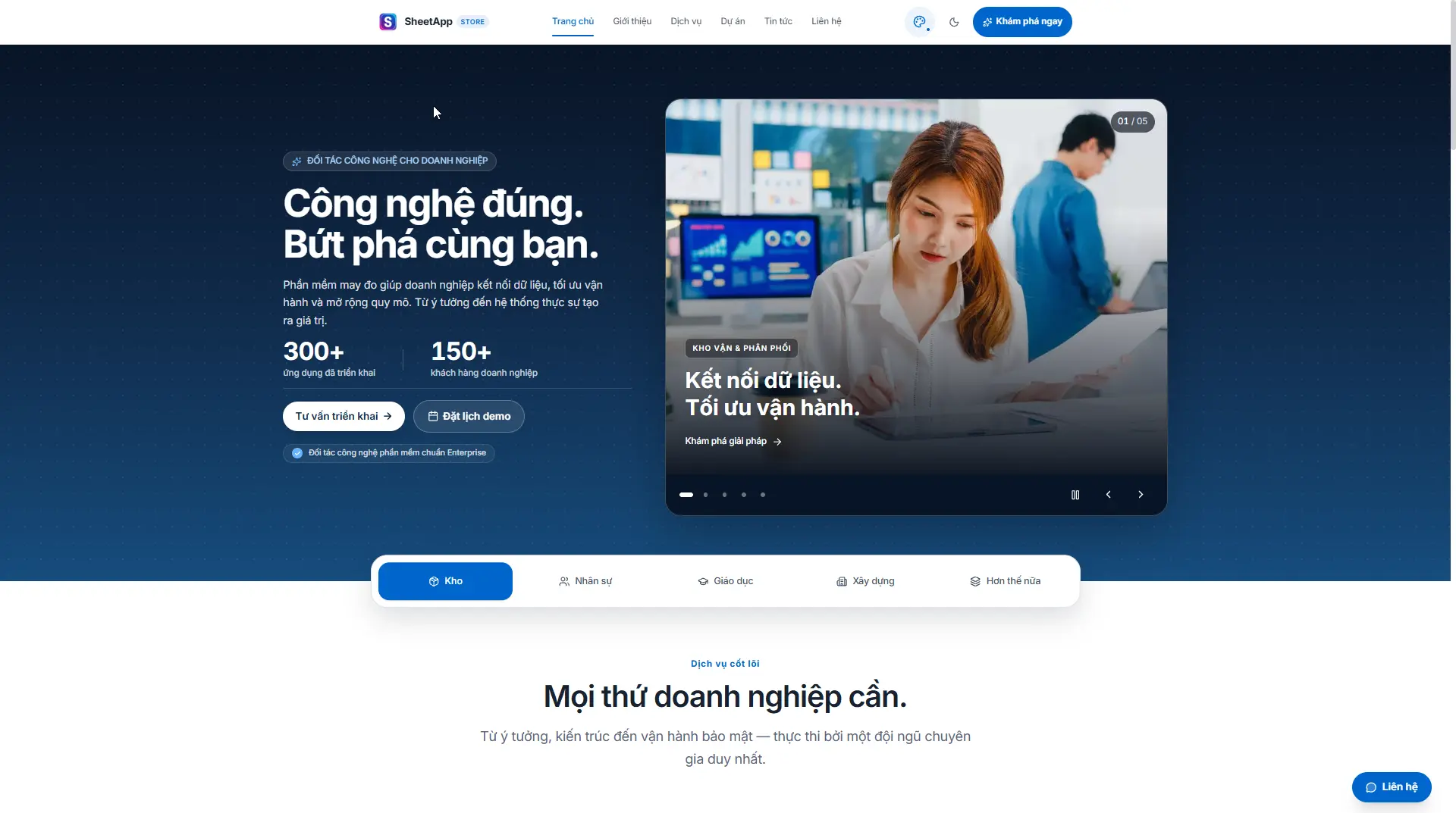 Mẫu Website Doanh Nghiệp Phần mềm