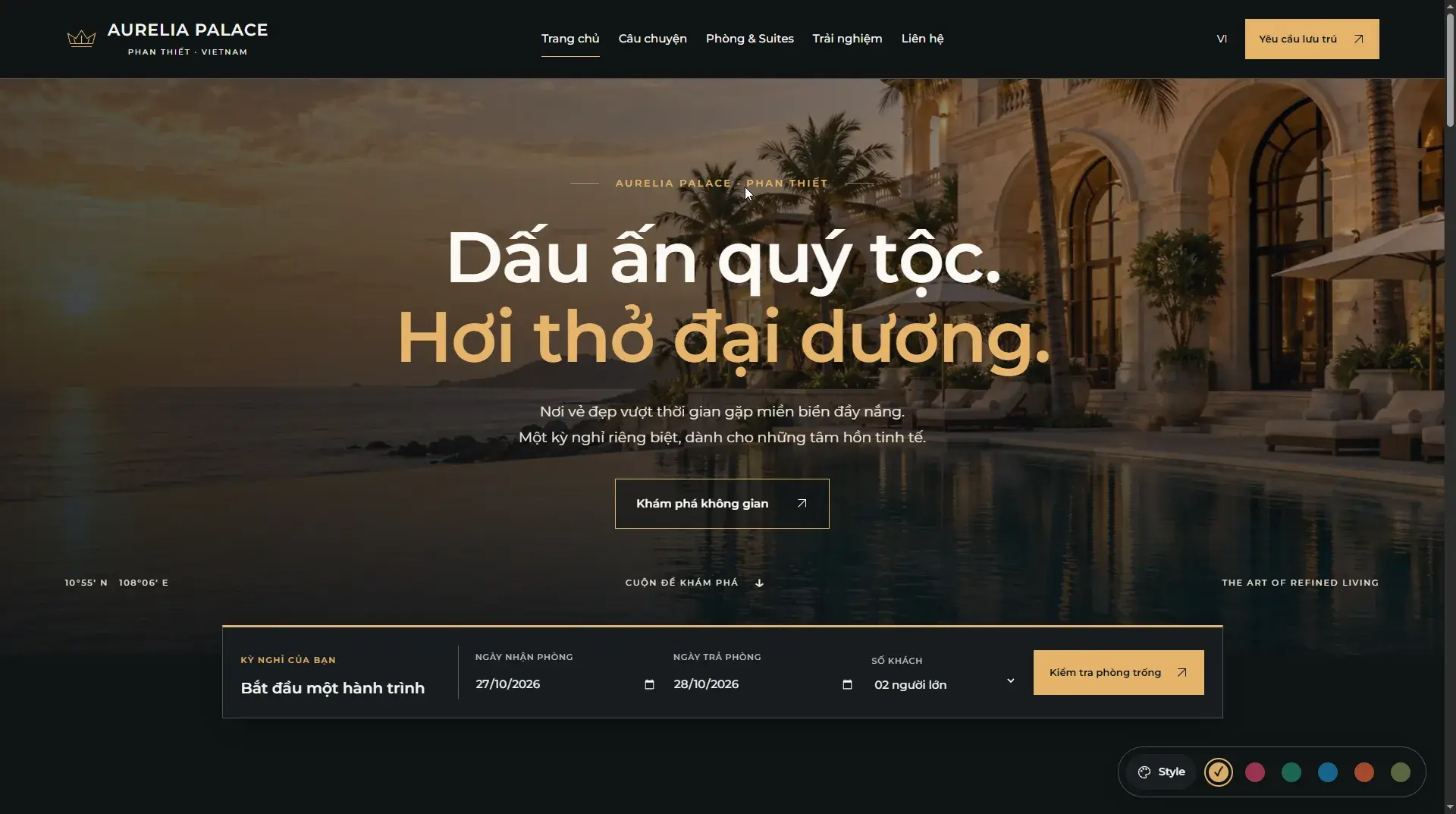 Web Resort Khách sạn Nghỉ dưỡng Cao cấp