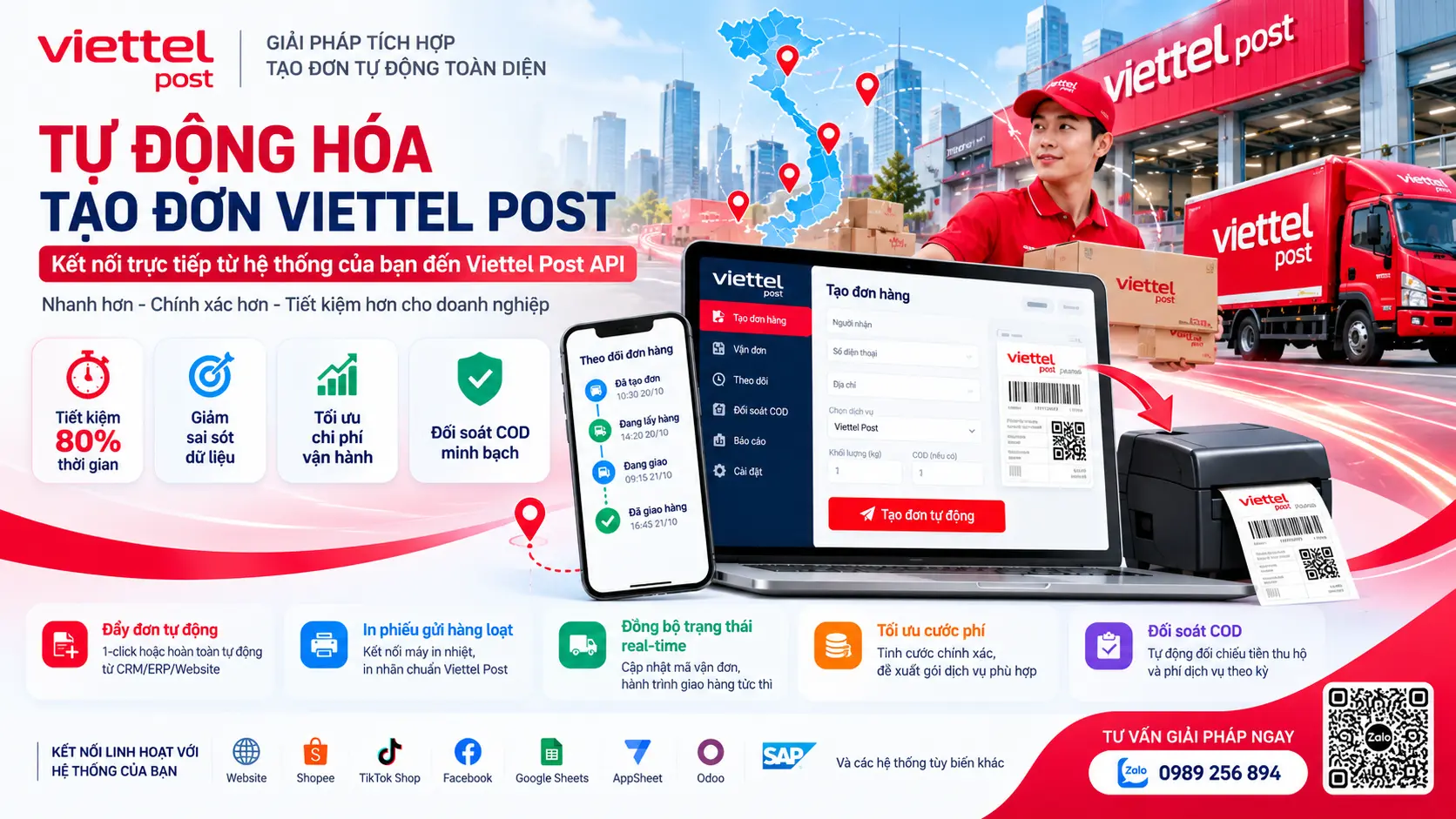 Tích Hợp Viettel Post | Tạo Đơn Tự Động Toàn Diện Cho Doanh Nghiệp